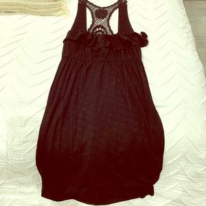 Black dress with open back